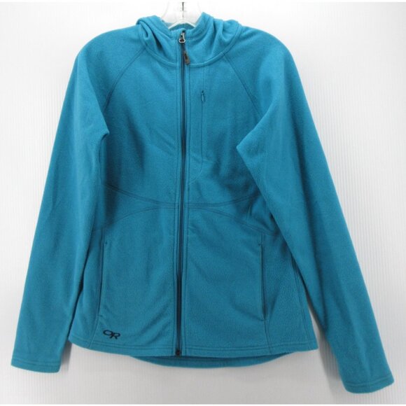 Outdoor Research Jacket Medium Teal Fleece Hoodie Full Zip Gorpcore - Picture 1 of 14